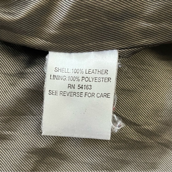 Calvin Klein Brown Genuine Leather Blazer Jacket size Medium - Picture 3 of 7